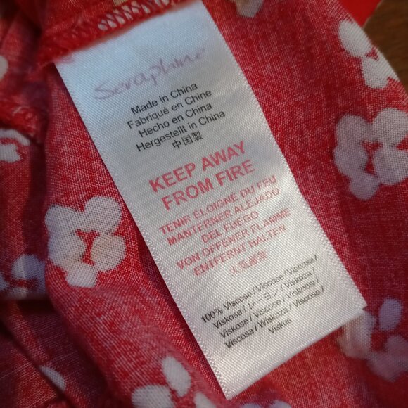 SERAPHINE leora nursing top in red floral (sz12) - Picture 5 of 12